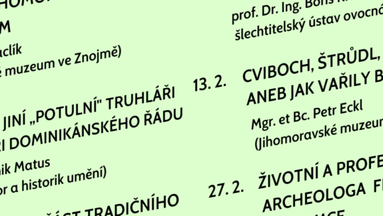 Jihomoravské muzeum zve na přednášky: Od louckého kláštera po tajemství starých kuchařek