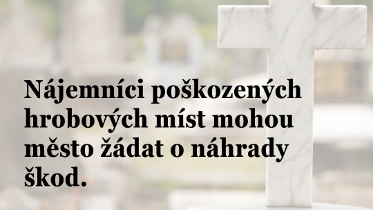 Extrémní deště poškodily hřbitov ve Znojmě