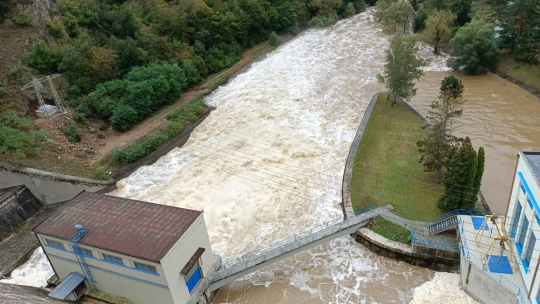 Vranovská přehrada snížila odtok na 170,00 m³/s