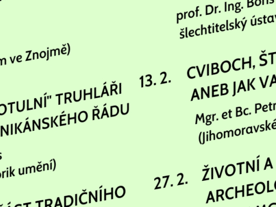 Jihomoravské muzeum zve na přednášky: Od louckého kláštera po tajemství starých kuchařek